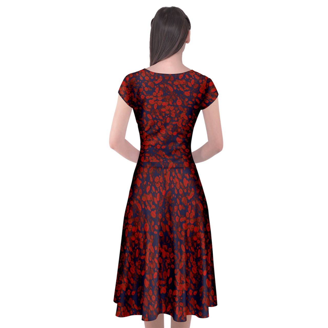 Red Blood Cell Wrap Front Dress