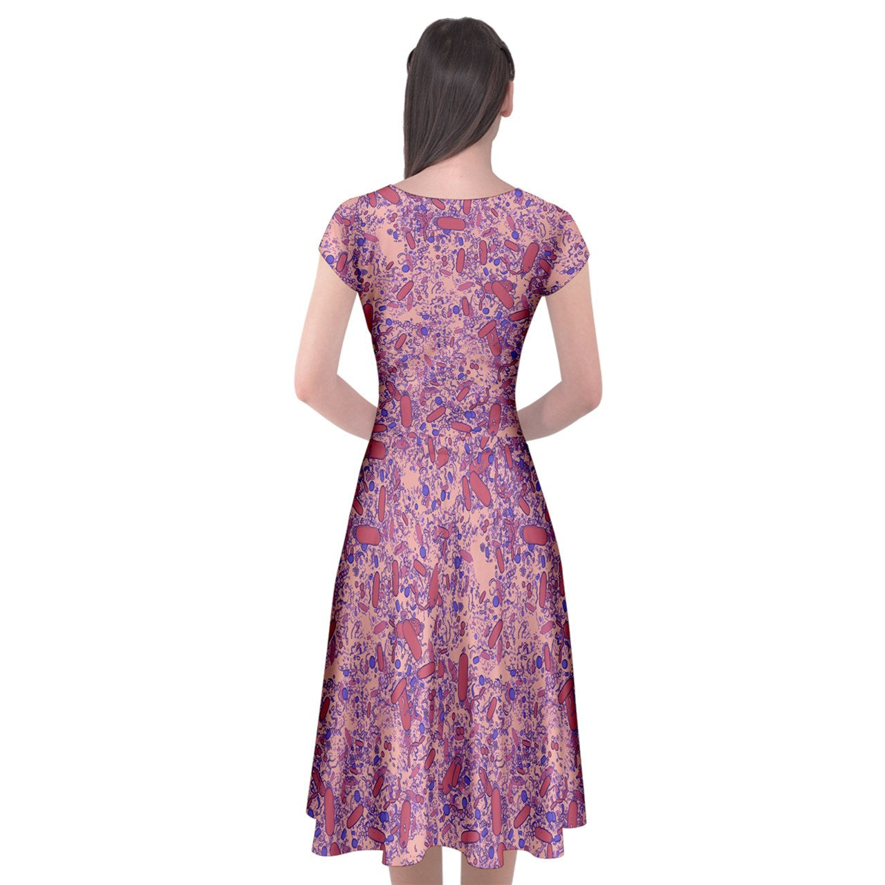 Pink Bacteria Wrap Front Dress