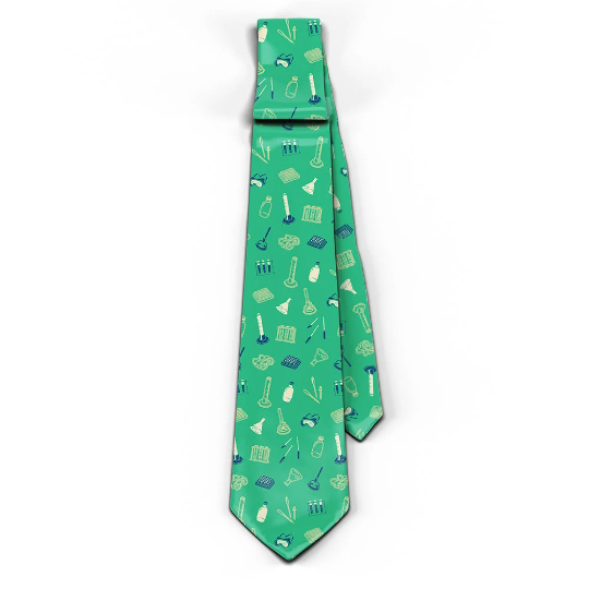 Green Lab Equipment Tie (UK Stock)
