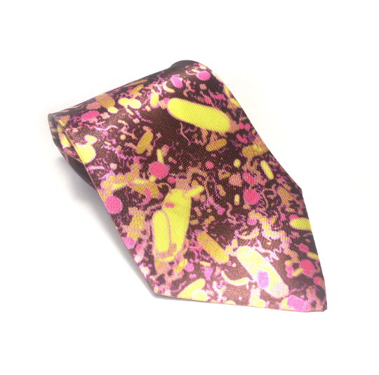 Red/Brown Bacteria Shapes Tie (UK Stock)