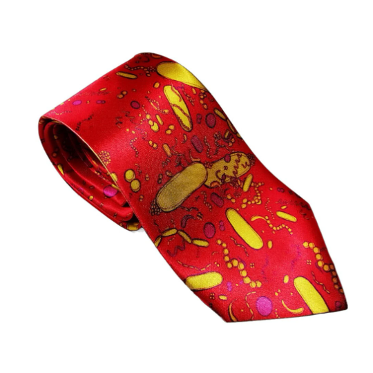 Red Bacteria Shapes Tie (UK Stock)