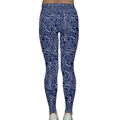 Blue Continuous DNA Classic Yoga Leggings