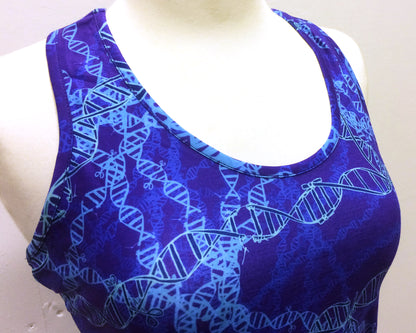 Indigo Protein Structures Cotton Tennis Dress