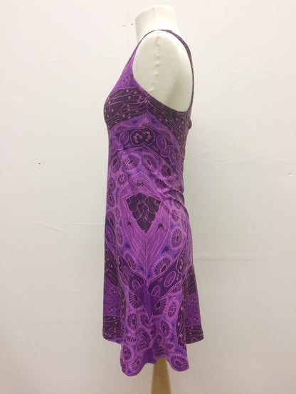 Purple Tissue Shapes Cotton Tennis Dress