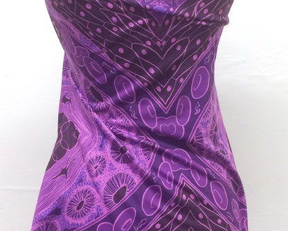 Purple Tissue Shapes Cotton Tennis Dress