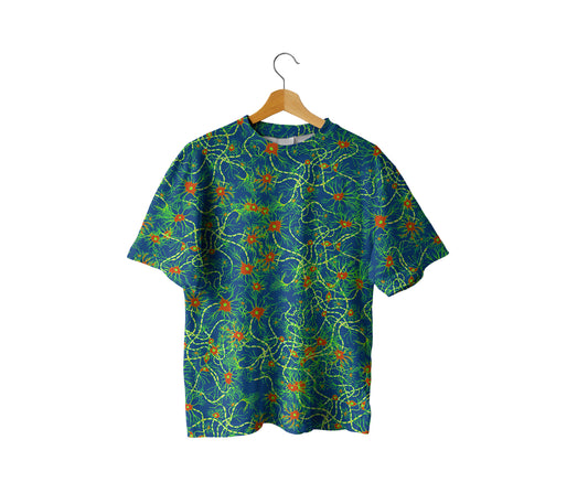 Blue green neurons Oversized T-Shirt