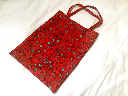 Red neurons heavyweight canvas tote bag