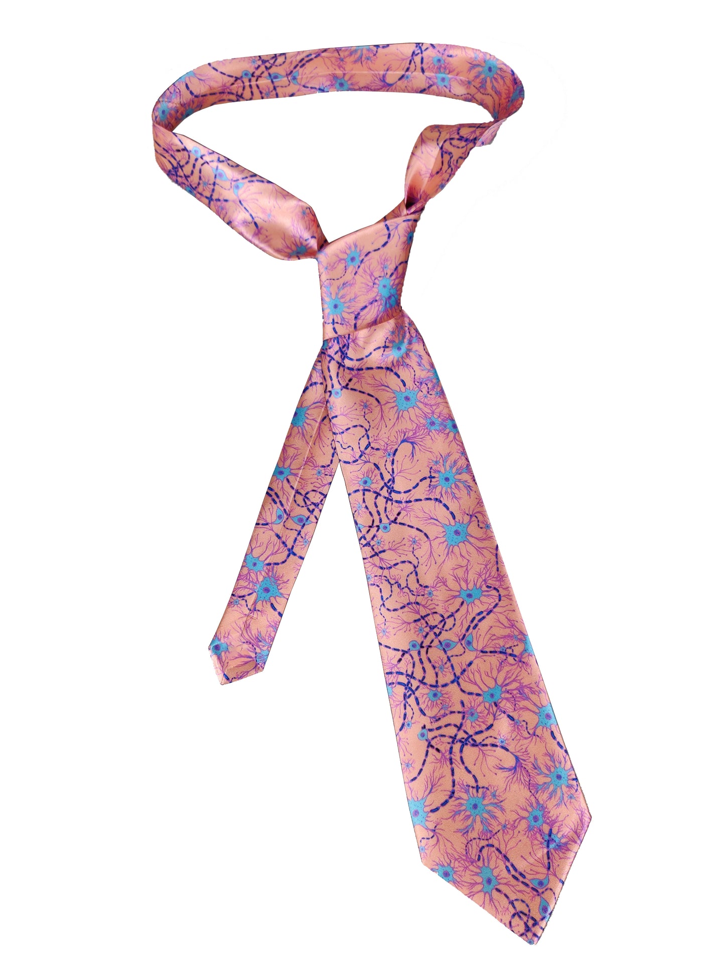 Neurons Pattern Tie (Rose) A (UK Stock)