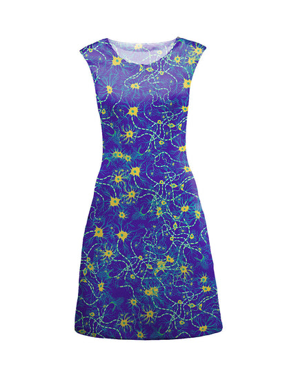 Neurons Shift Dress (Blue)