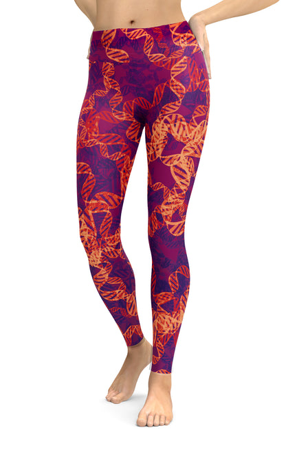 Leggings DNA orange