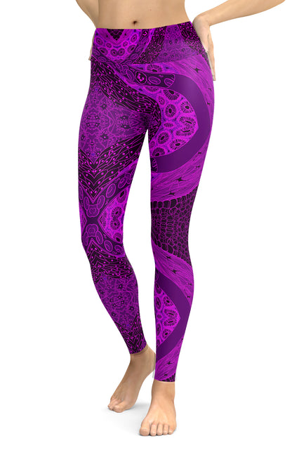 Leggings tissues purple