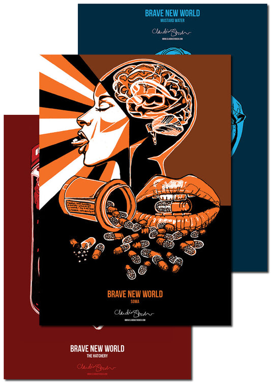 Brave New World Set of three posters - Boutique Science