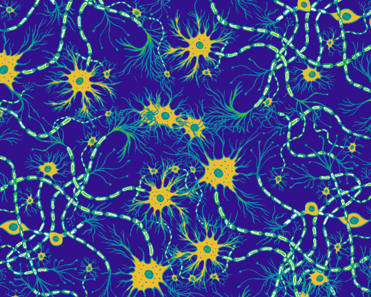 Neurons Shift Dress (Blue)