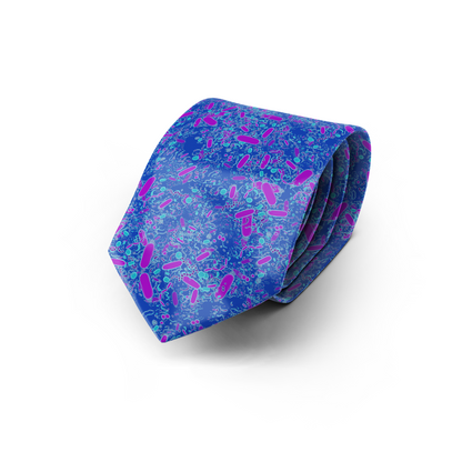 Blue Bacteria Tie