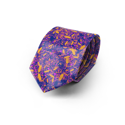 Indigo Bacteria Necktie