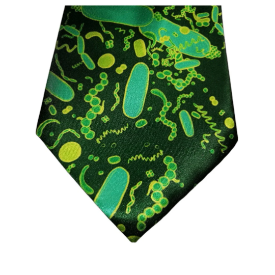 Blue Green Bacteria Shapes Tie (UK Stock)