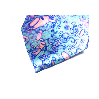 Aqua Bacteria Shapes Tie (UK Stock)