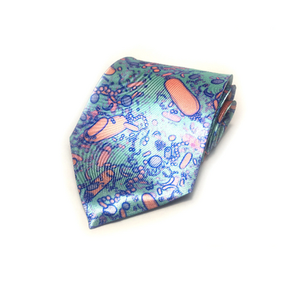 Aqua Bacteria Shapes Tie (UK Stock)