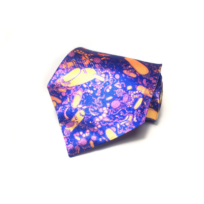 Indigo Bacteria Shapes Tie (UK Stock)