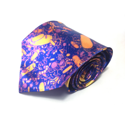 Indigo Bacteria Shapes Tie (UK Stock)