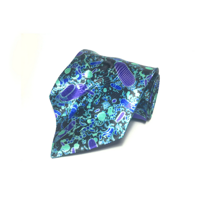 Black Bacteria Shapes Tie (UK Stock)