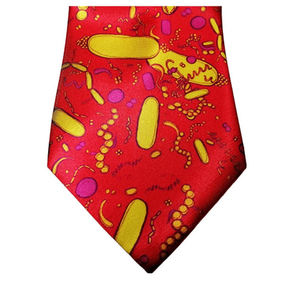 Red Bacteria Shapes Tie (UK Stock)