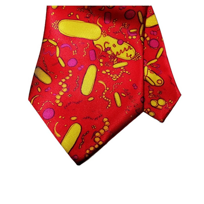 Red Bacteria Shapes Tie (UK Stock)