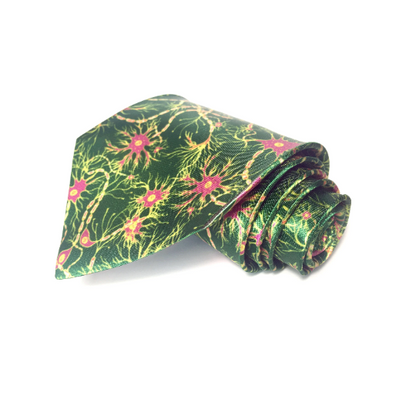 Neurons Pattern Tie (Green) (UK Stock)