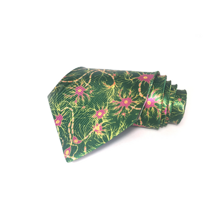 Neurons Pattern Tie (Green) (UK Stock)