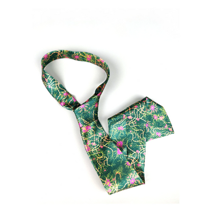 Neurons Pattern Tie (Green) (UK Stock)