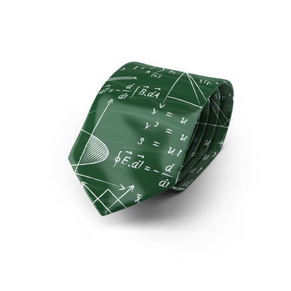 Green Chalkboard equations Tie (UK Stock)