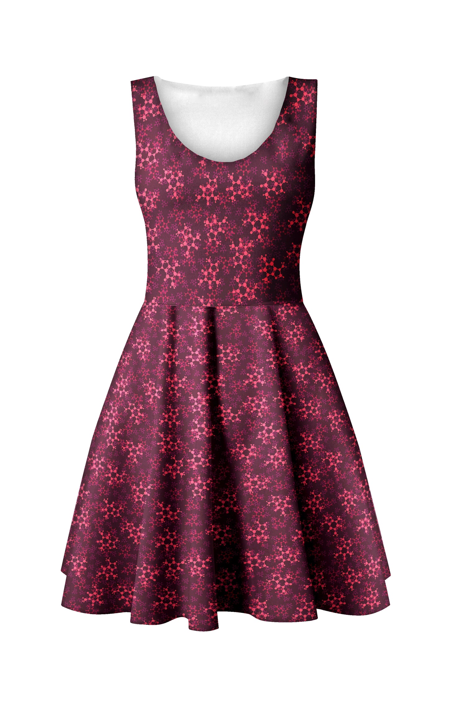 Red caffeine midi scoop dress