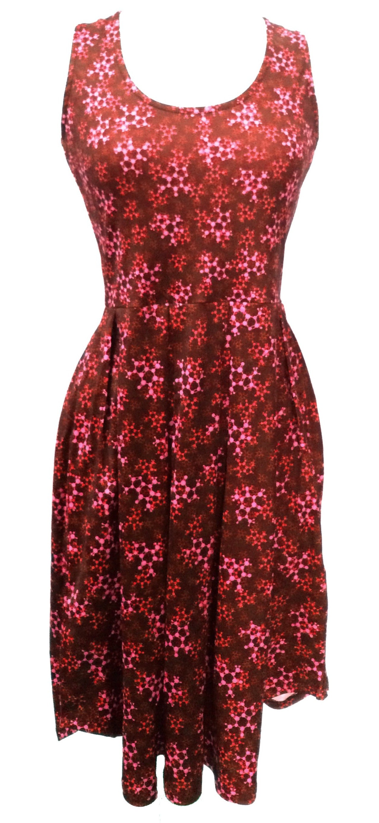 Red caffeine midi scoop dress